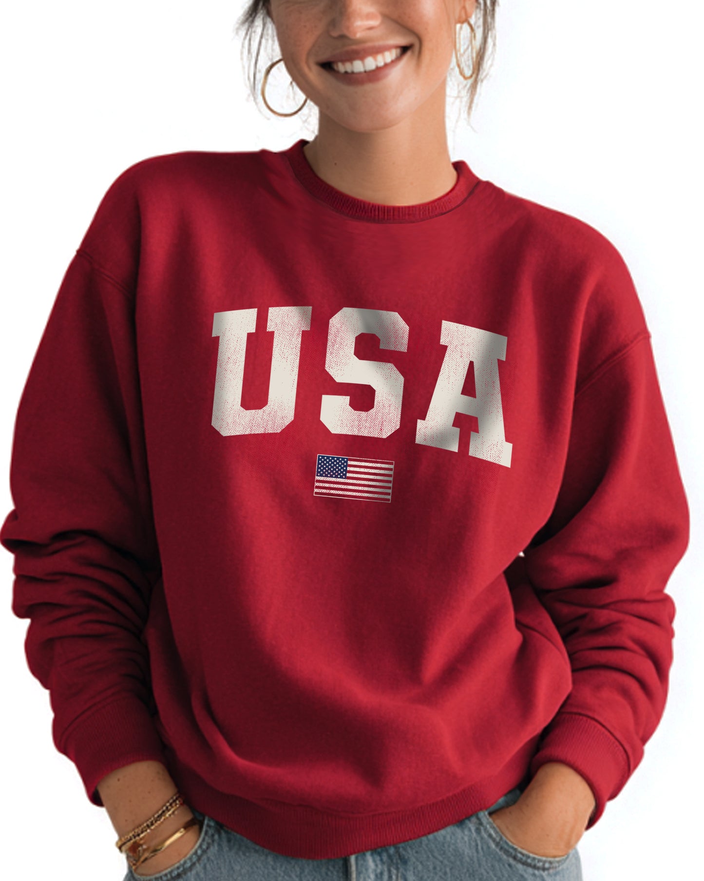 USA 250 SWEATSHIRT - RED