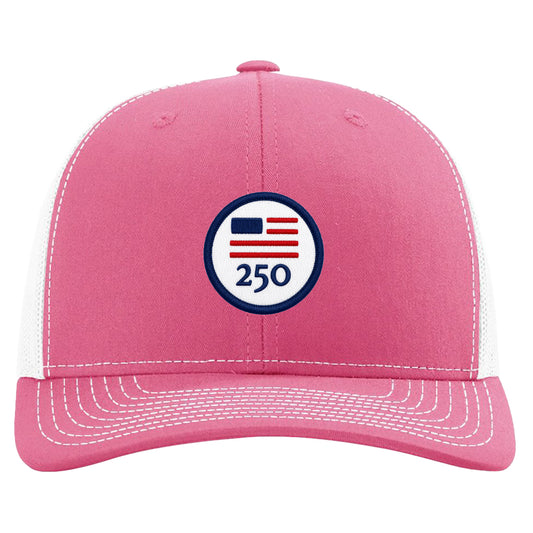 USA 250 HAT - HOT PINK/WHITE