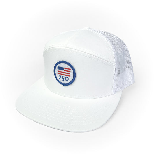 USA 250 HAT - WHITE FLAT BILL
