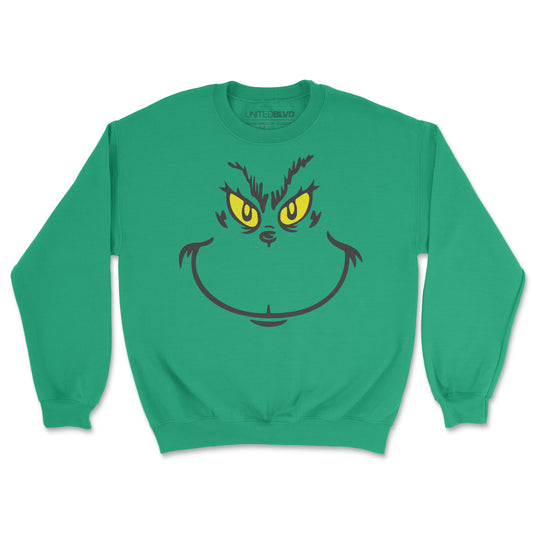 GRUMPY GREEN FACE SWEATSHIRT