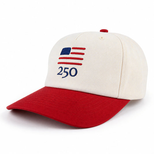 USA 250 HAT - CREAM/RED
