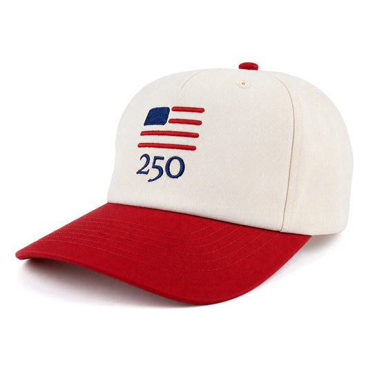 USA 250 HAT - CREAM/RED