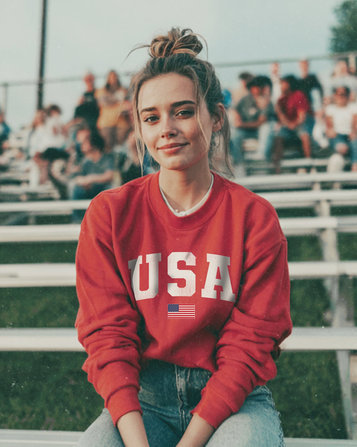 USA 250 SWEATSHIRT - RED