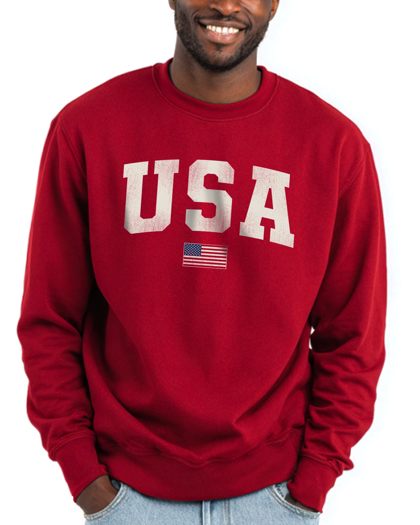 USA 250 SWEATSHIRT - RED