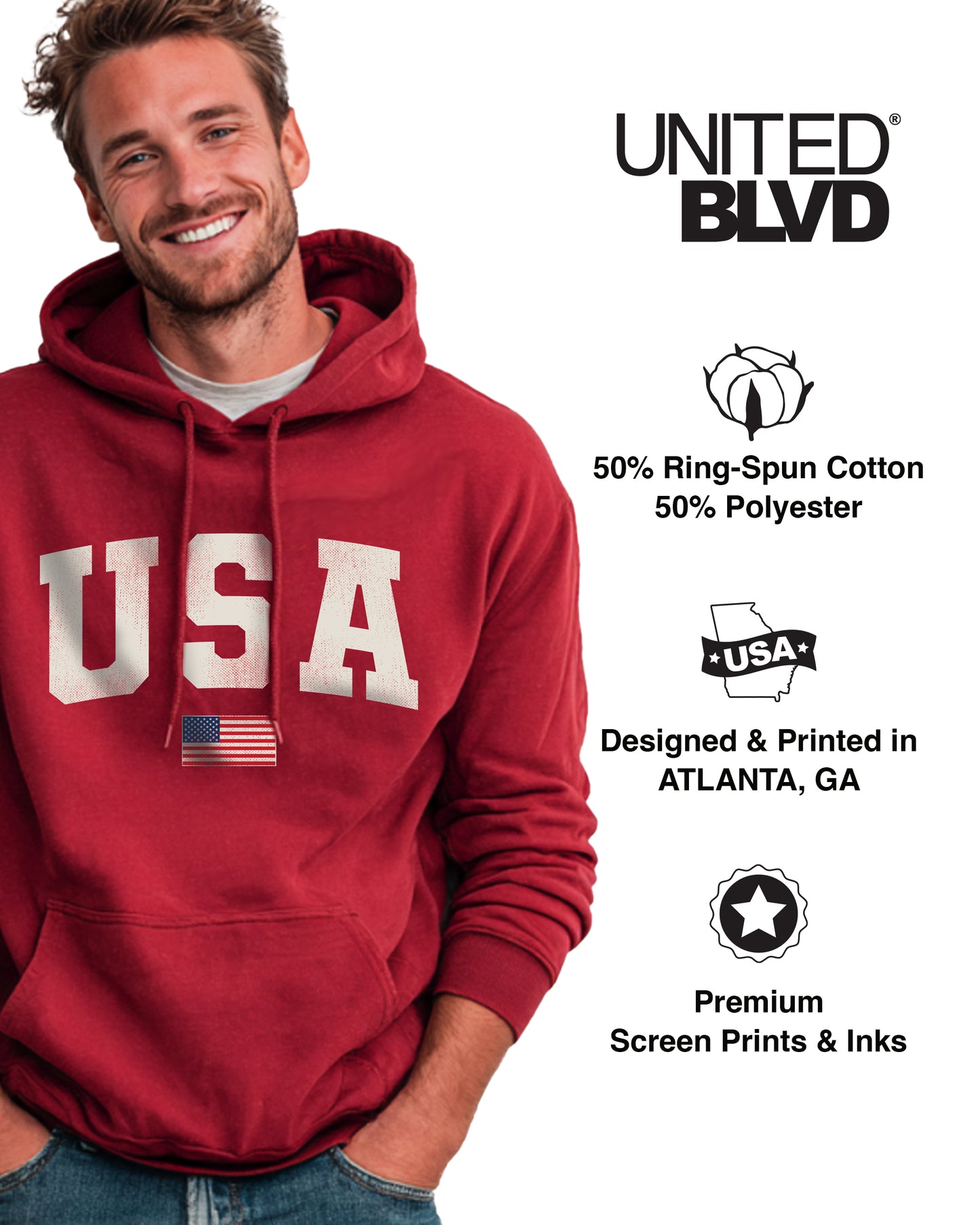 USA 250 HOODIE - RED