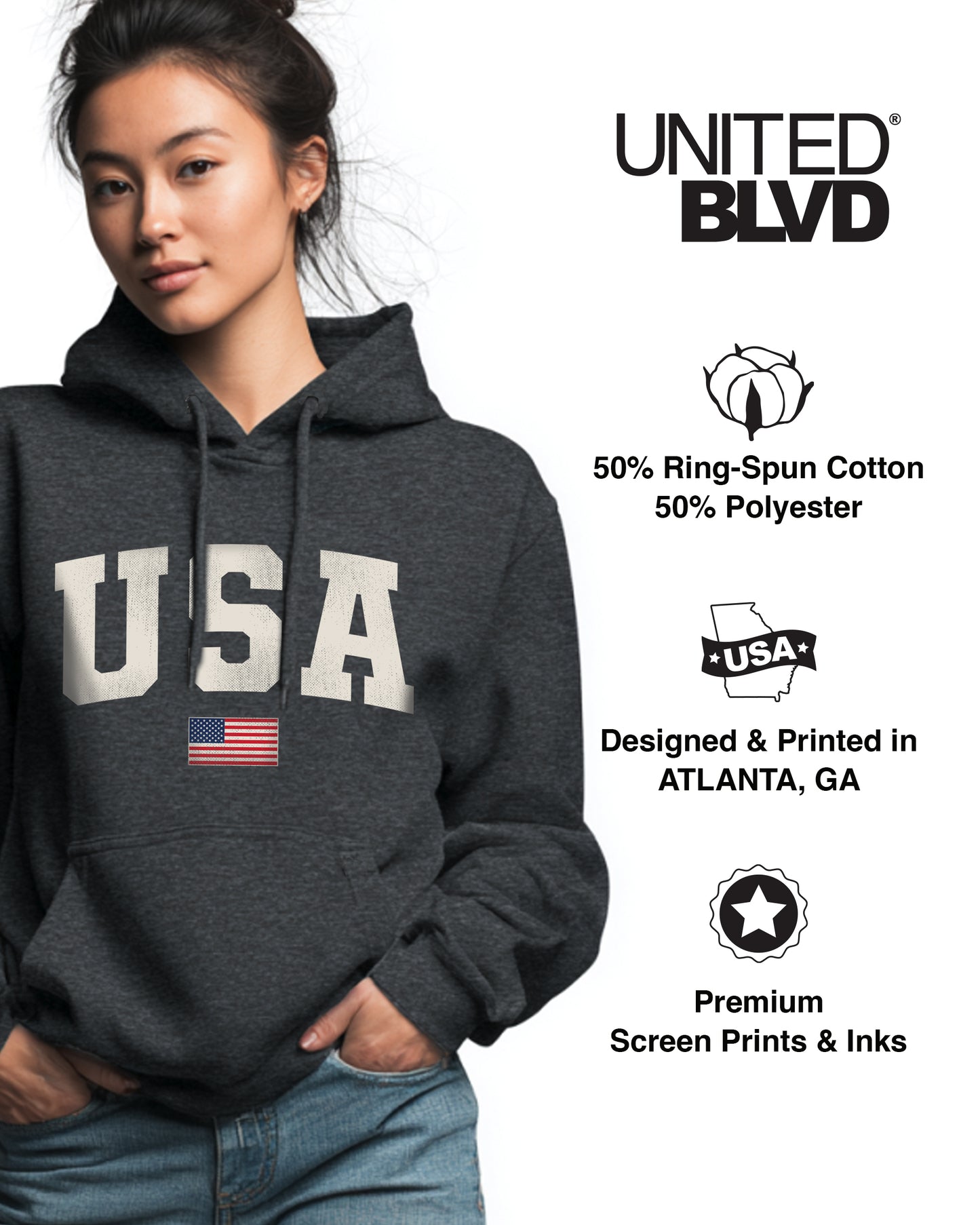 USA 250 HOODIE - GREY