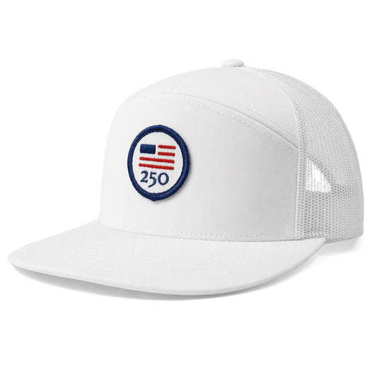 USA 250 HAT - WHITE FLAT BILL