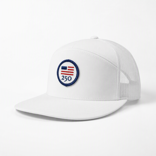 USA 250 HAT - WHITE FLAT BILL